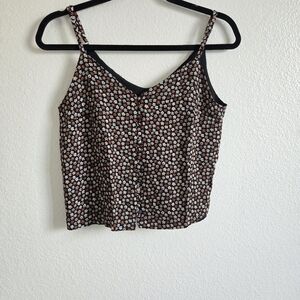 Madewell Black Floral Cami Top